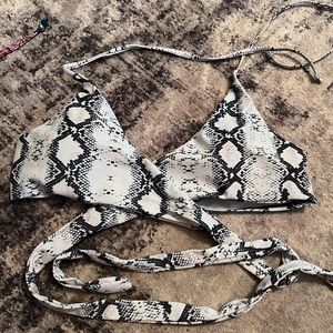 Snake skin swim top